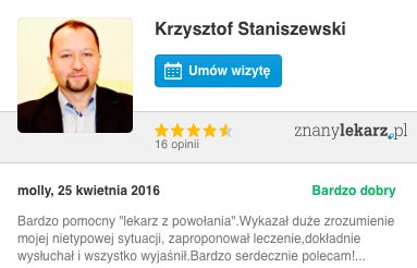 dr n. med. Krzysztof Staniszewski – psychiatra, psychoterapeuta Warszawa